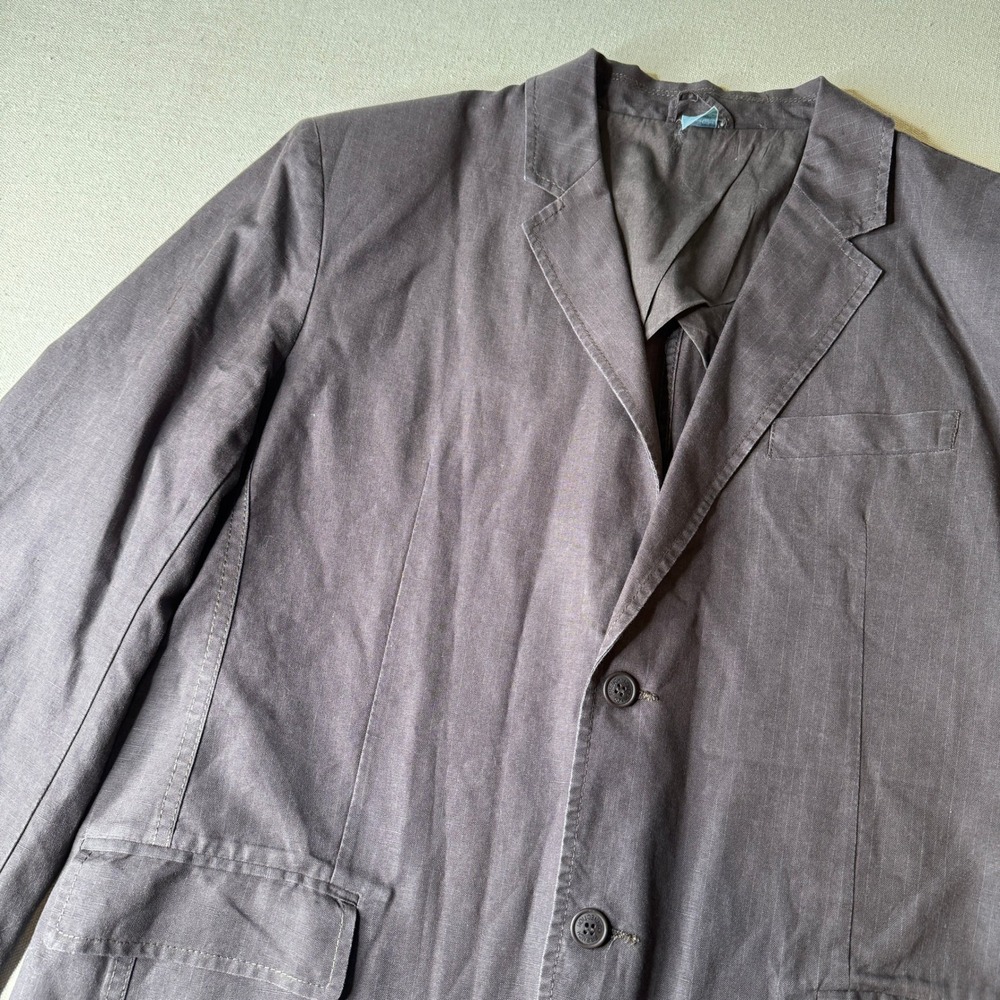 French Connection Men's Brown Linen Cotton Casual Blazer Size 46‎ Earthy Natural